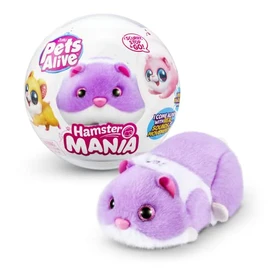 Pets Alive Hamster Mania by ZURU, Purple Hamster, Pet Nurture, Soft Toy, Real Alive, 20+ Sounds Interactive, Electronic Pet, Ages 3+ (Purple)
