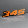 Emblem Badge 2x Orange Black 345 Hemi Emblems 345 Side