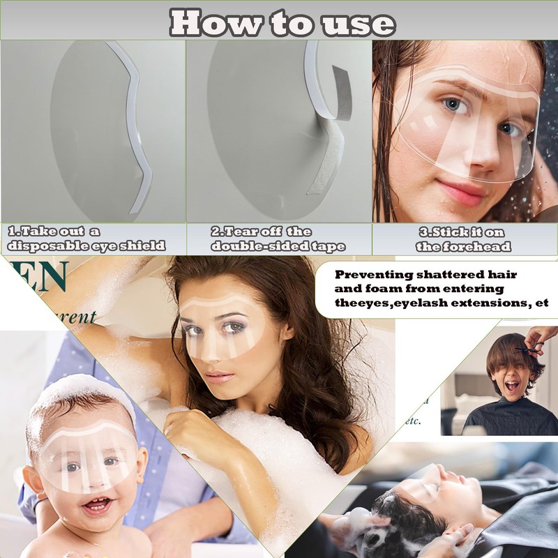 CLOEWCL 30 Pcs Shower Face Eye Shield After Surgery, Disposable