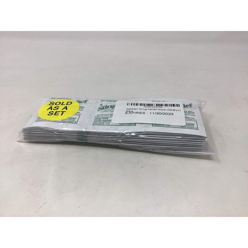 Safetec Sting Relief Wipe (48/Box)