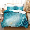 Bedbay Teal Marble Comforter Set Marble Duvet Set Teal Blue