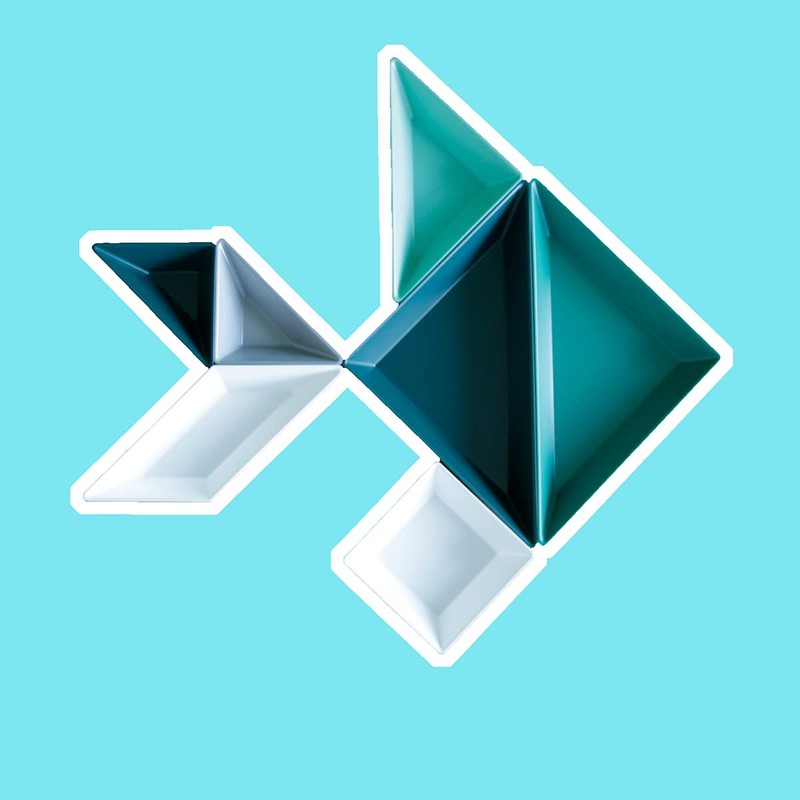 Koziol TANGRAM Separate Plates Blue KOZIOL Germany Outdoor Outdoor Products
