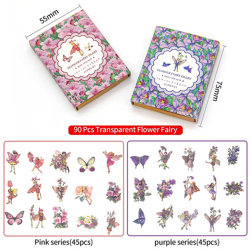 KIBBEH Transparent Decorative Fairy Stickers