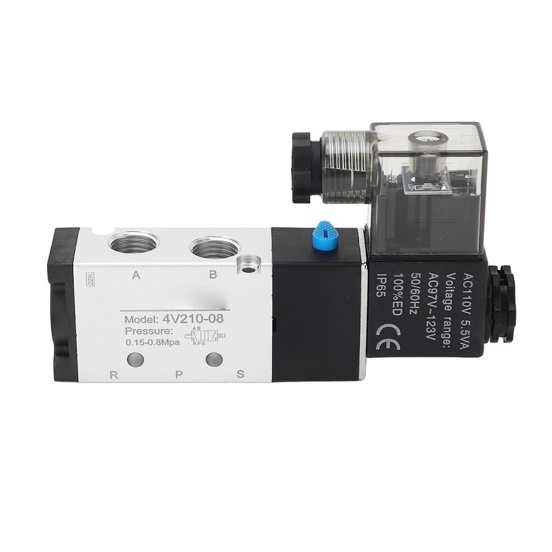 4V210‑08 Electric Solenoid Valve 2 Position 5 Way Cylinder Control