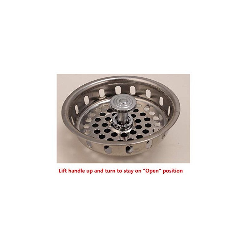 Replacement Basket Strainer for Kitchen Sink Strainers, Stainless Steel, Rubber