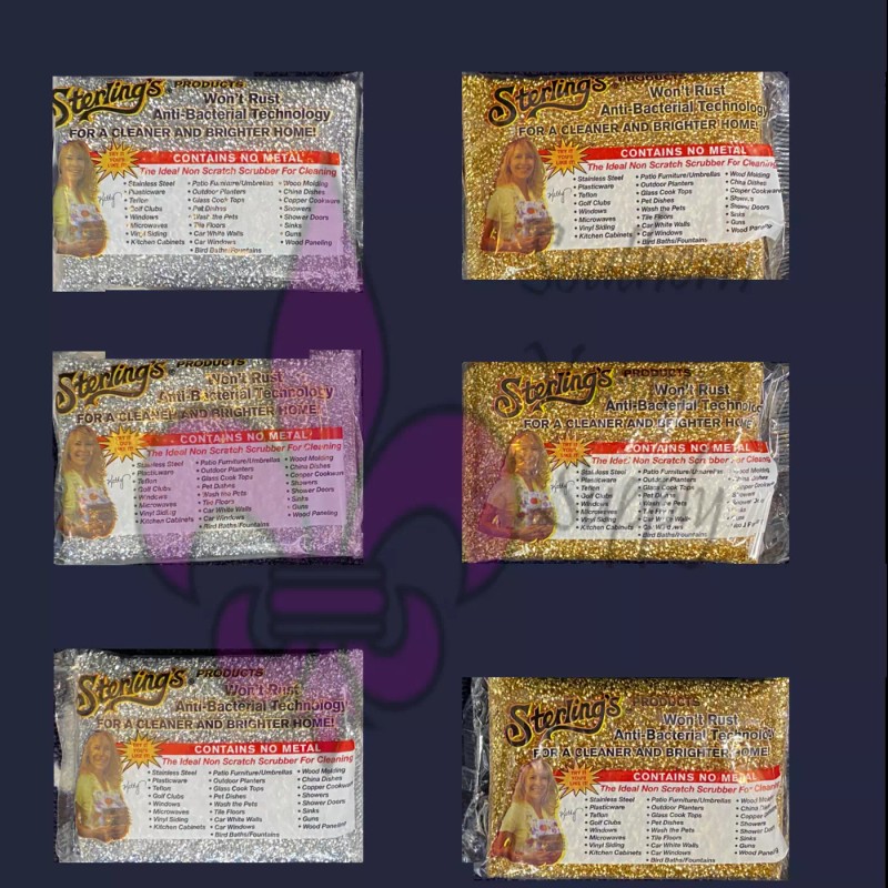Sterling SIX Sterling Non Scratch Sterling's Sponges Scrub Pads