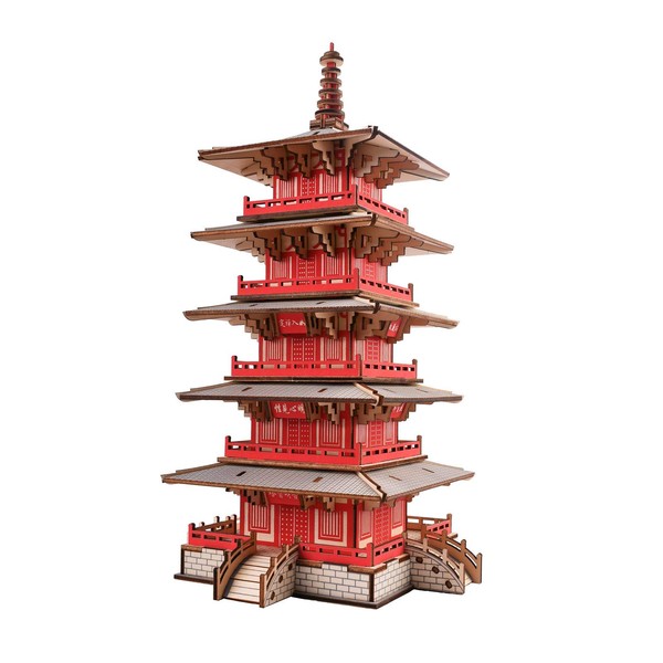 3D Wooden Puzzle,Hanshan Temple Buildings Model,World Famous Architecture Blocks Toy,Age 14+ Assembly Home Decors Adult Craft Kits, DIY Brain Teaser Projects/Challenge for Adults(216 pcs)