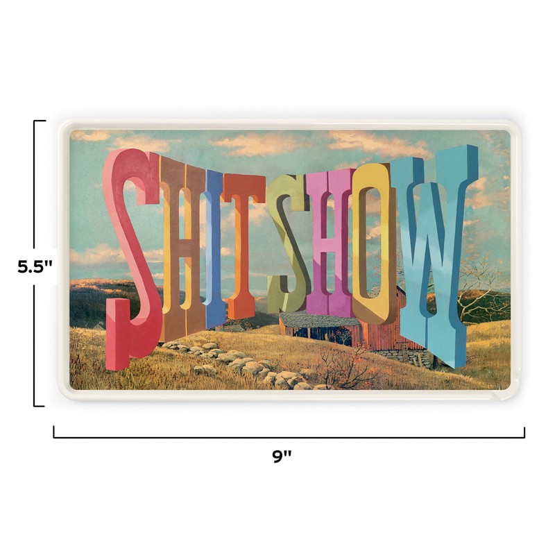 Genuine Fred Super Useful Tray, Shitshow by Wayne White, Melamine