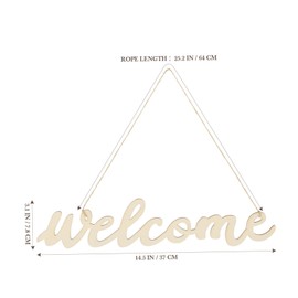 jojofuny Wood Welcome Sign Front Door Welcome Decor Over Door Hook Hanger Porch Sign