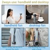 JFStene Portable Handheld Fan Turbo,Personal Hand Fan with Metal Body,1-100