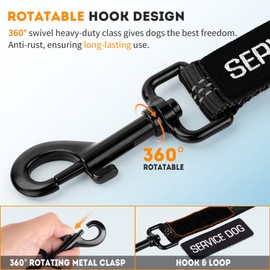 IronSeals 5.2-6 Ft Retractable Reflective Dog Leash Strong Bungee Shock Absorbing Dog Leash with Car Seatbelt and Double Padded Handle for Medium Large Dogs