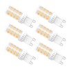 G9 LED Bulbs, 5W, Natural White 4000K, 450LM, Equivalent to 50W Halogen, No Flicker, Non-dimmable, Energy Saving Bulb for Chandelier Home Lighting Decor, 6 Pack