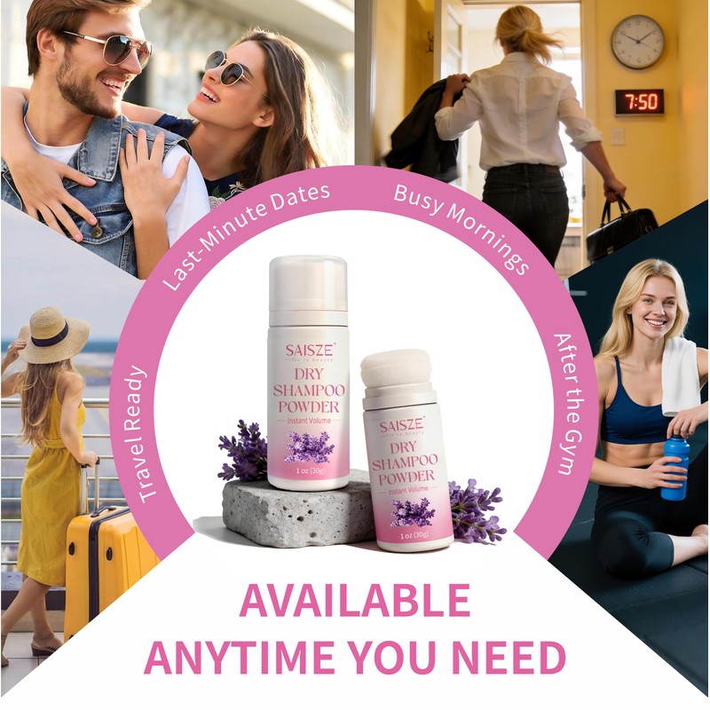 SAISZE Dry Shampoo Powder, Absorb Oil & Refresh, 1.05 Oz