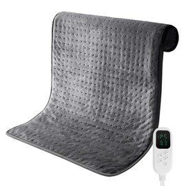 24''x33'' XXXL Heating Pad for Neck/Shoulder/Muscle Pain - 6 Heat Settings, 4 Timer Modes, Moist Dry Heat Options, Auto Shut Off