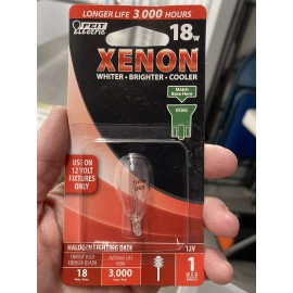 Feit Electric 2 New Sealed 18W XENON Whiter Brighter Cooler 12 Volt With Wedge Base