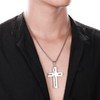 Yonhon Cross Necklace for Men Stainless Steel