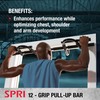 SPRI Pull Up Bar - 12-Grip Door Mounting Pull-Up Bar