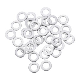 uxcell 50 Pcs M5 Flat Washer, 5x10x1mm Thickened 304 Stainless Steel Flat Spacers for Screw, Bolt, Automotive, Industrial Machinery