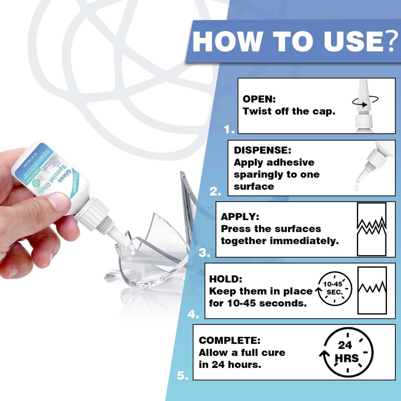 Viomis Glass Glue, 30g, Instant Strong Bond for Glass, Acrylic,
