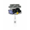 Funny Cat Nurse Badge Reel, Retractable ID Card Holder with