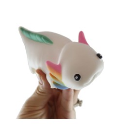 Set of 1 Sand Filled Stretchy Axolotl - Moldable Sensory, Stress, Squeeze Fidget Toy ADHD Special Needs Soothing (Random Colors) (1 Random Color)