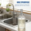 1PCS Glass Soap Dispenser with 304 Rust Proof Stainless Steel
