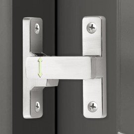 Sliding Door Latch Lock (Silver) Hook