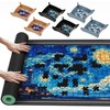 Lwoeo Jigsaw Puzzle Mat Roll Up 2000 Pieces, Black 48.4”