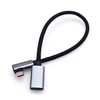 JZK 30 cm 5 Gbit/s rechtwinkliger 3.0-USB-C-Stecker auf USB-A-Buchse, Adapter,