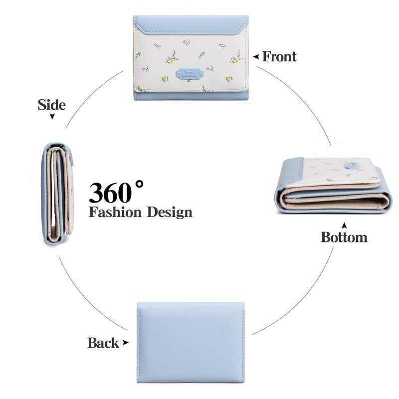 GAEKEAO Small Wallet Women Vegan Leather Girls Cute Wallets Ladies