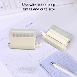 6 Hole Punch, Portable Adjustable Metal 6 Hole Paper Puncher, Handheld Daily Hole Puncher with Chip Collection Box and Positioning Pillar for A5/20 Holes, B5/26 Holes, A4/30 Holes (Transparent)