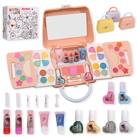 SPEYOU KIDS 51 Piece Set Peach Fuzz Makeup Toy, Makeup Set, Kids Cosmetics, Girls, Pretend Play Makeup, Kids, Makeup Set, Girls, Present, Cosmetics Set, Makeup Set, Girls, Makeup Set, Makeup, Kids,