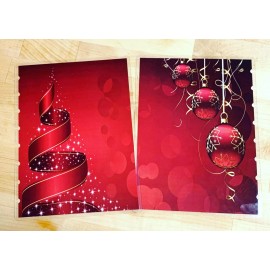 Handmade Red Sparkle Tree Ornament Xmas Winter Cover Set 4 use w TUL/Arc (8 disc) Planner