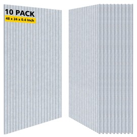 Acoustic Panels,10 Pack Sound Panels Noise Reducing for Walls,48"x24"x0.4" Soundproof Wall Panels,High-Density Acoustic Wall Panels,Decorative Wall Sound Absorbing Panel,White