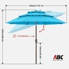 ABCCANOPY Patio Umbrellas 3 Tiers 10FT (Turquoise)