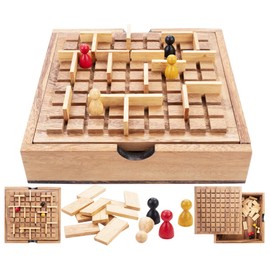 Engelhart - 350450 - The Corridor - Matador - Obstacle Strategy Game - Eco-Friendly Wooden Box - 2-4 Players - Ages 6 and Up