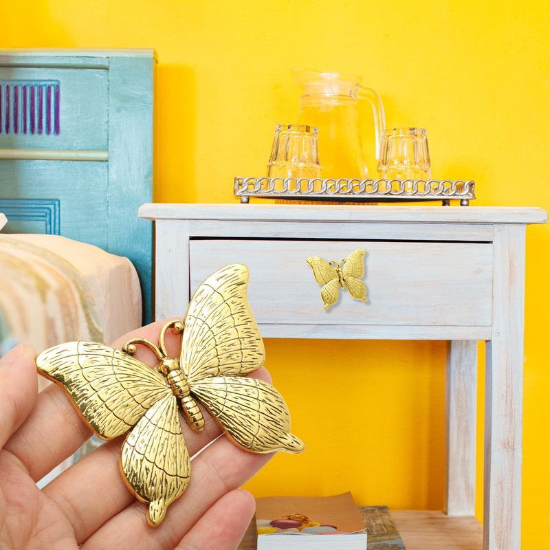 Yoicn Lth 2 Pcs Creative Cabinet Knobs, Butterfly Shape Cabinet