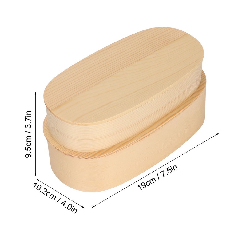 Wooden Bento Boxes Double Wood Color Bento Lunch Box Portable
