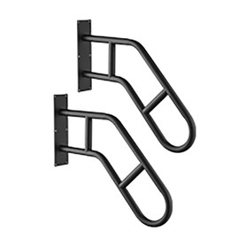 Stairs Handrails for Outdoor Steps ，Stair Railing Indoor 1-3 Step,Porch Railing & Deck Hand Rail Wall Mount Stair Hand Grab Bars， U-Shaped Providing Support and preventing Slips and Falls.-2pack