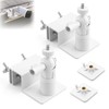 2 PCS Universal Solar Panel Gutter Mount, White Adjustable Aluminum