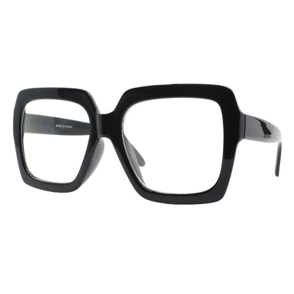 PASTL SUPER Oversized XL Big Wide Square Frame Clear Lens
