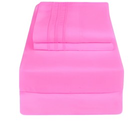 Queen Size Sheet Set - Breathable & Cooling Sheets - Hotel Luxury Bed Sheets - 1800 Thread Count - Extra Soft - Deep Pockets 16 inch - Wrinkle, Fade, Stain Resistant - 4 PCs (Pink, Queen)