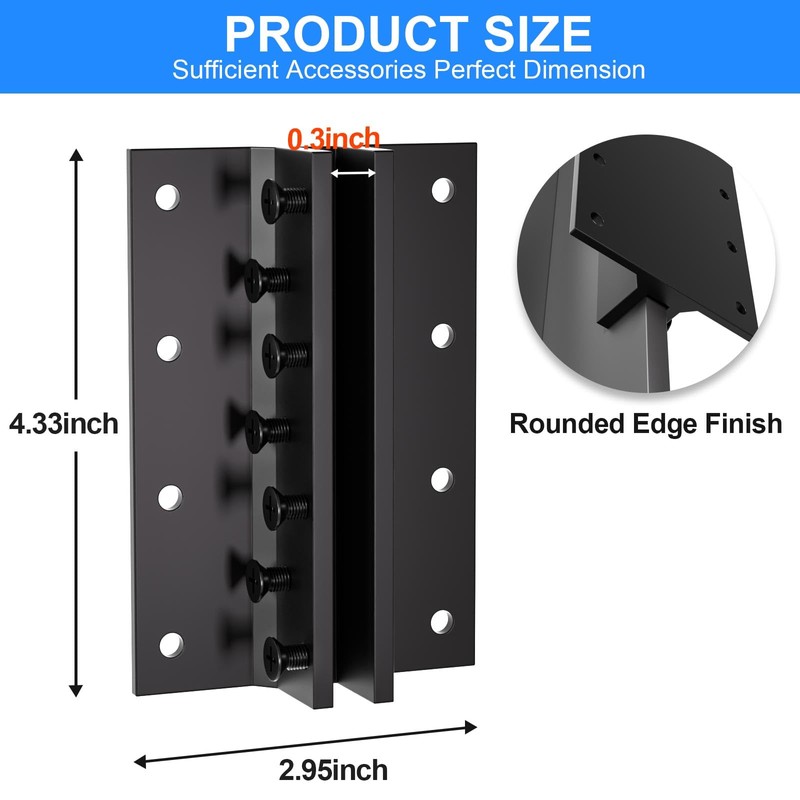 6 pcs T-Post Mounting Bracket, Stainless Steel T Post Target