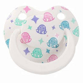 Chupete de tamaño adulto para bebés adultos, con escudo grande, mango grande, con forma de mariposa, bonito chupete impreso