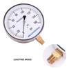 MEASUREMAN 4-1/2" Dial Size, 304 Stainless Steel Case,Drinking Water Lead-Free