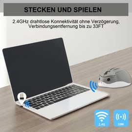 Kabellose Maus Cute Cartoon Hamster Shape Mouse Portable Travel 2.4GHz 1200DPI Optical Cordless Mouse mit USB-Empfänger Compact Silent Mäuse für Laptop PC Computer Mac für Kinder Geschenk, Grau