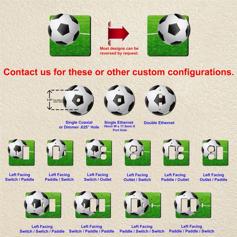 Off The Wall Plates - Soccer Ball Decorative Acrylic Electrical