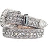 Studded Rhinestone Belts Men Women Fashionable Sparkly Diamond Shiny Crystals