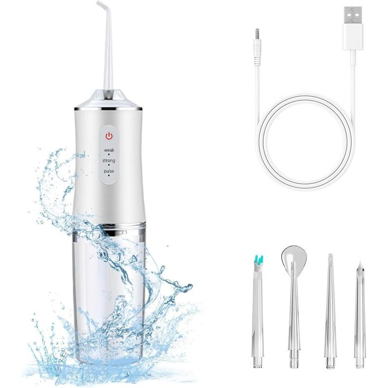4-Pack Electric Water Flosser with Smart Chip, Portable Oral Irrigator