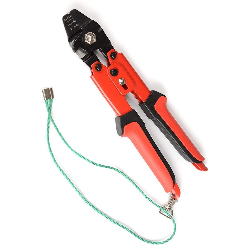 IWISS Wire Clamp Cutter, Wire Rope Cutter, Aluminum Sleeve, Crimping